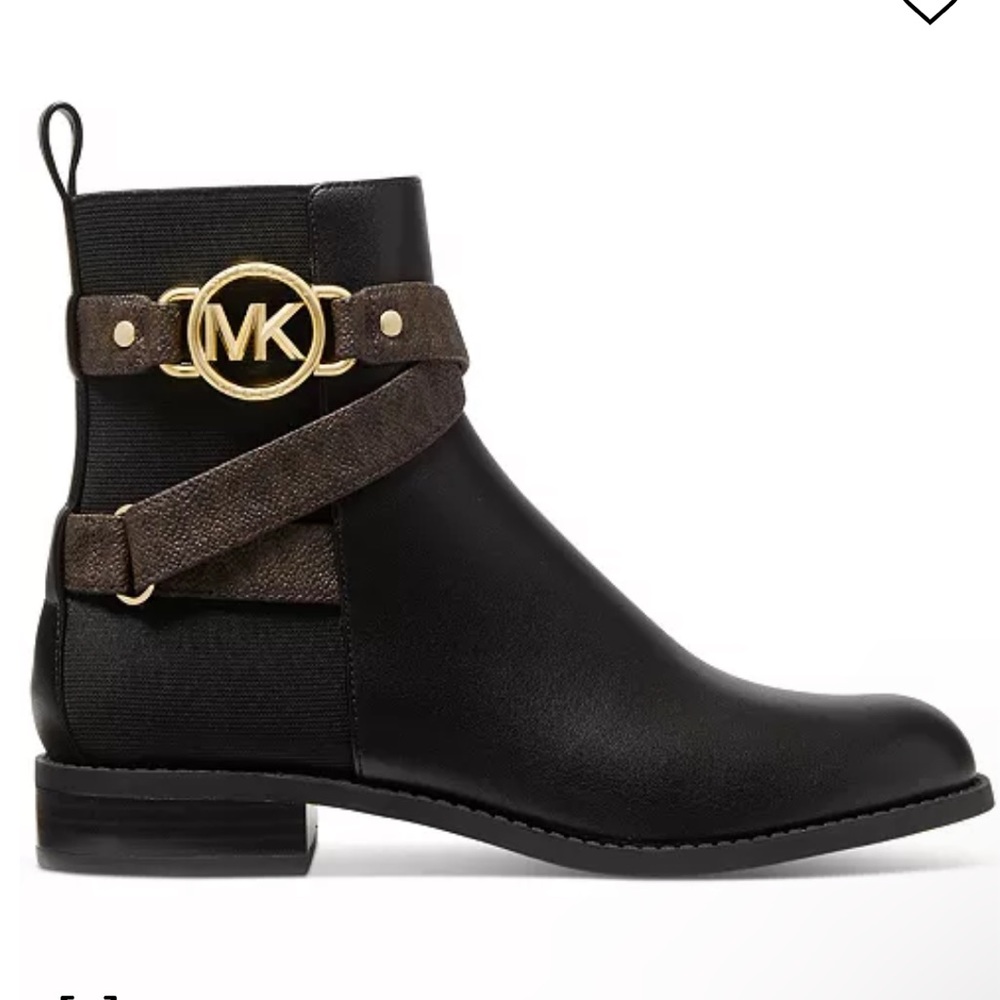 NWT Michael Kors Rory Flat Bootie in black / brown